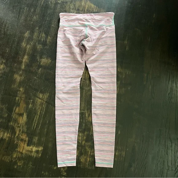 Women’s Lululemon Wunder Under Pant III Luxtreme Leggings Pink Cyber Stripe 8 - Picture 4 of 7